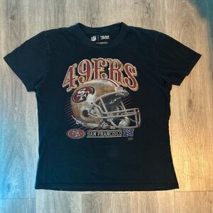 Team Apparel Black Short Sleeve Tee with Sports Theme